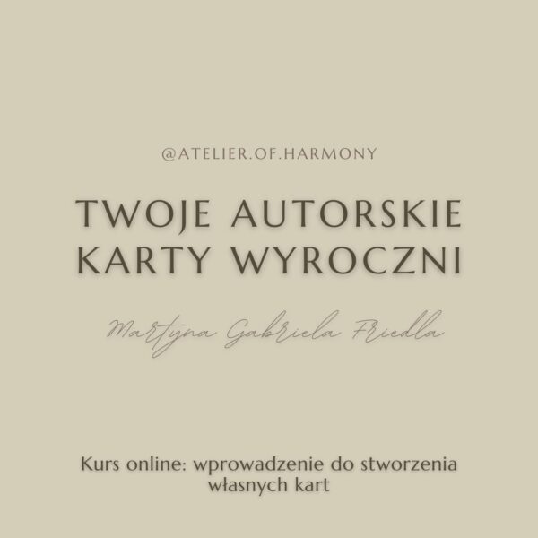 KURS: Twoje Autorskie Karty Wyroczni