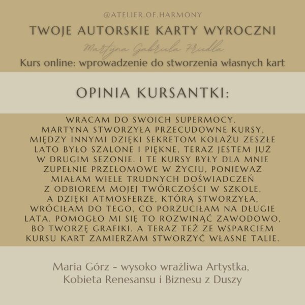 KURS: Twoje Autorskie Karty Wyroczni - obrazek 2