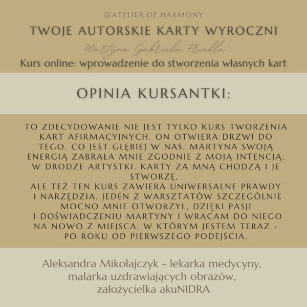 KURS: Twoje Autorskie Karty Wyroczni - obrazek 5